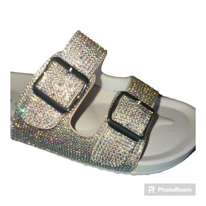 Madden Girl Rose Gold Bling slides